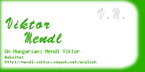 viktor mendl business card